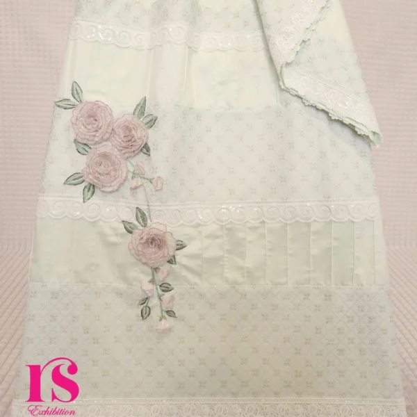 Light Mint Green 3D Tissue Flower Rida