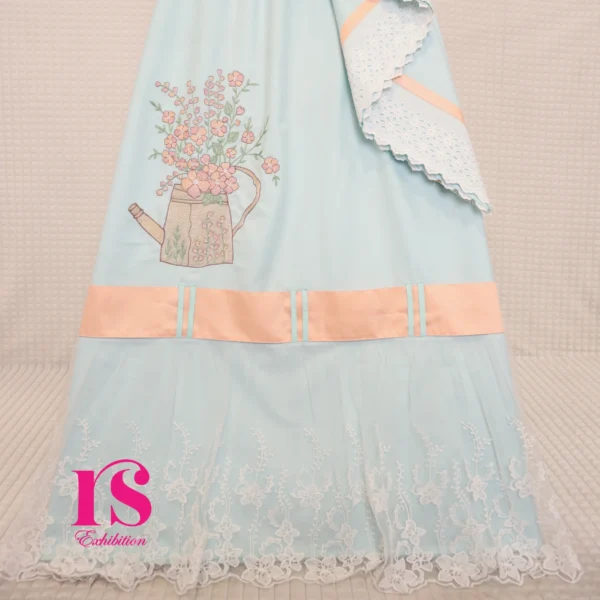 Sky Blue Frill With Belt Rida