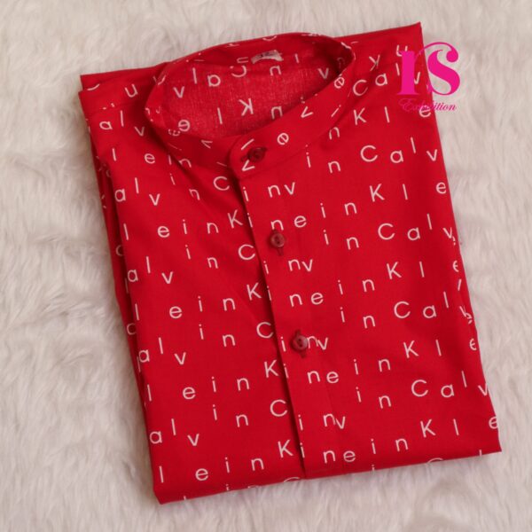 Red Calvin Klein Boys Kurti