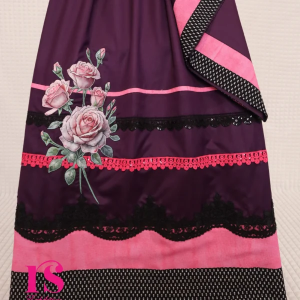 Dark Purple Pretty Rose Patch Rida