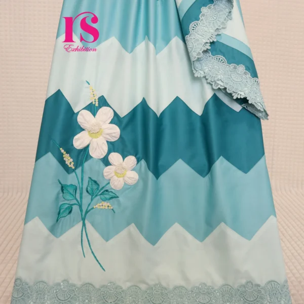 Chevron Pattern Flower Work Rida