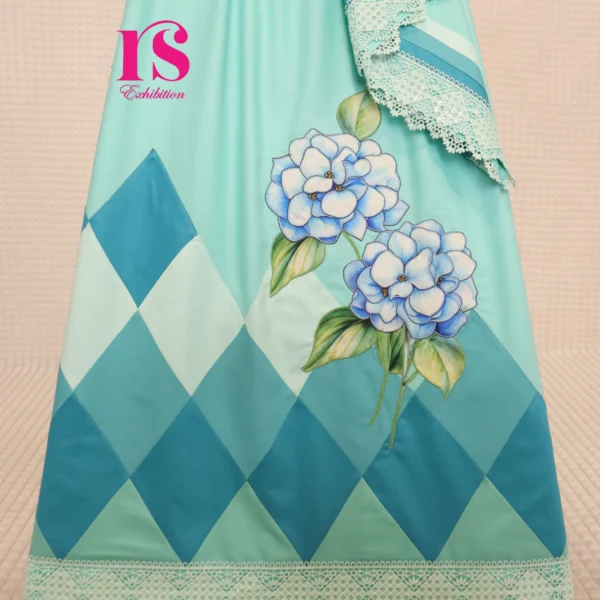 Diamond Pattern Light Blue Rida