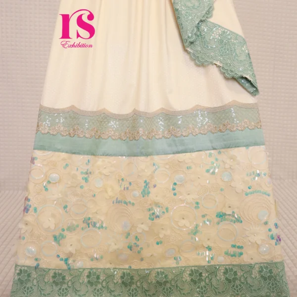 Yellowish Cream 3D Net Panel Rida