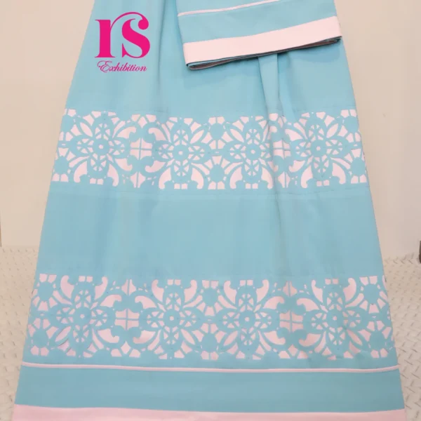 Blue Abaya Cut Work Rida