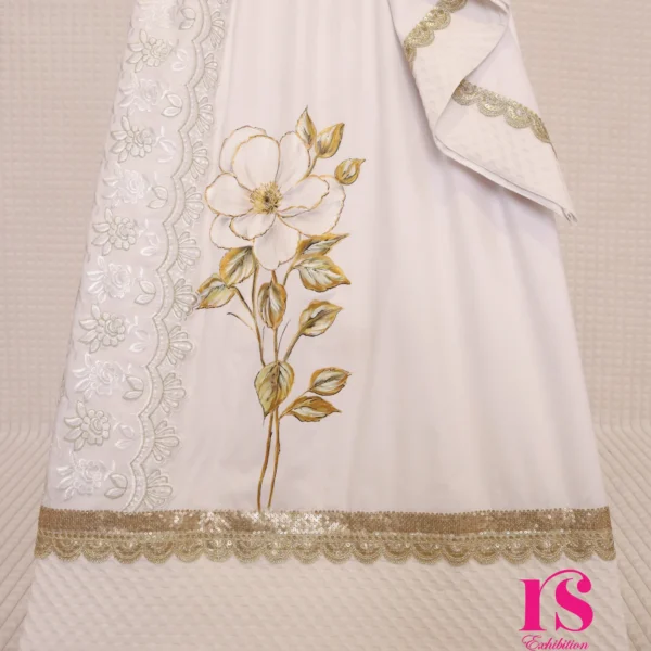 White Patterned Painting Work Rida