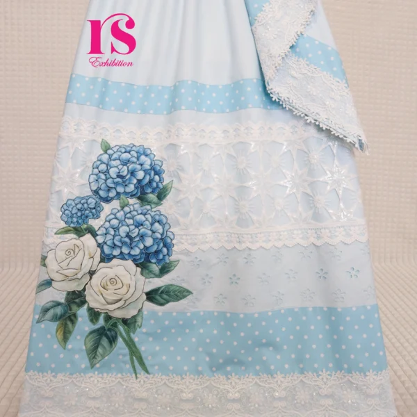 Gorgeous Patch Work Powder Blue Rida