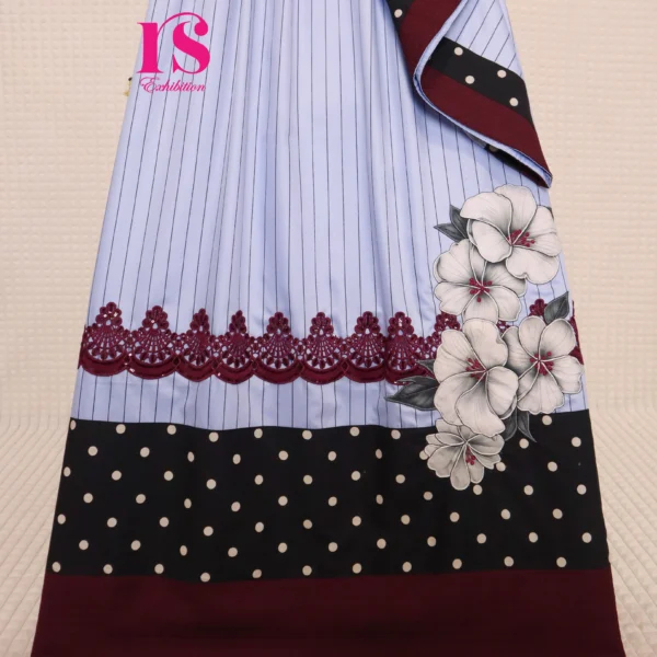 Blue Stripes Patch Work Rida