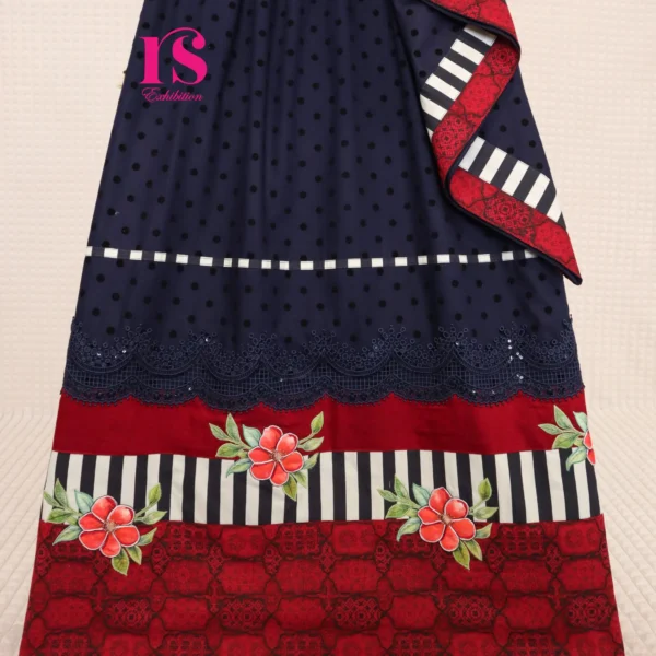 Velvet Dots Navy Blue Rida