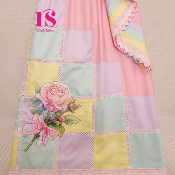 Pink Block Series Patch Work Rida
