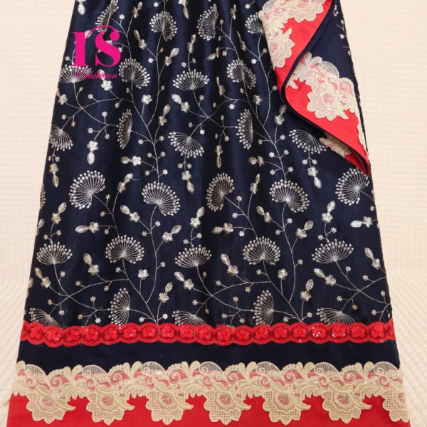 Navy Blue Glass Tissue Rida