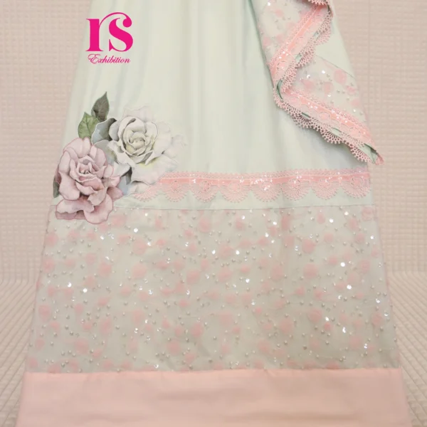 Light Mint Patch Work Rida