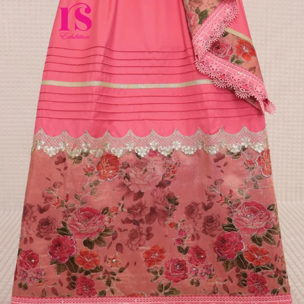 Rose Pink Floral Panel Rida