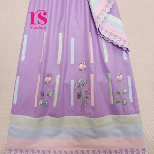 Purple Colour Rida With Resham Work