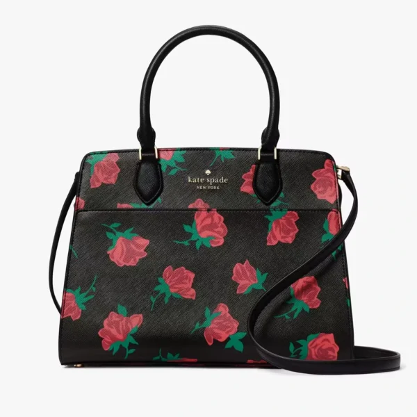 Madison Rose Toss Printed Medium Satchel Original KATE SPADE