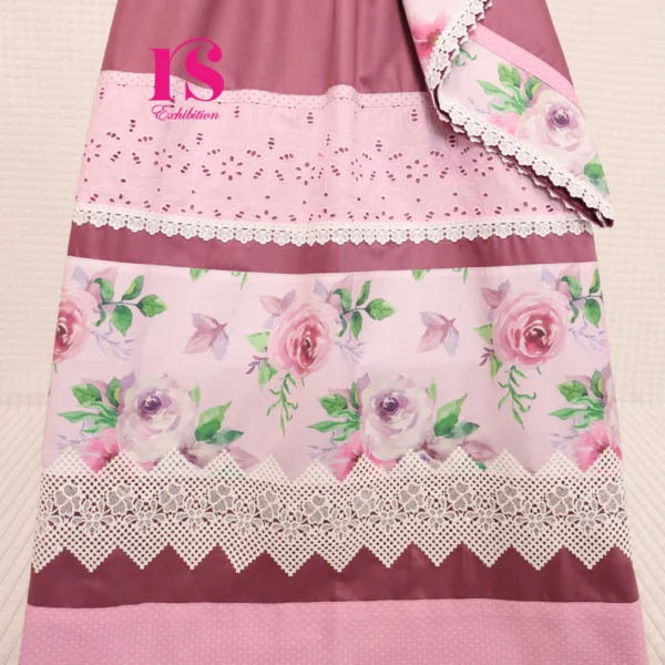 Dark Muave Smart Floral Panel Rida