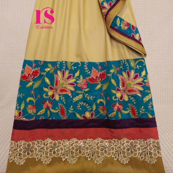 Golden Bhari Panel Occasion Wear Rida