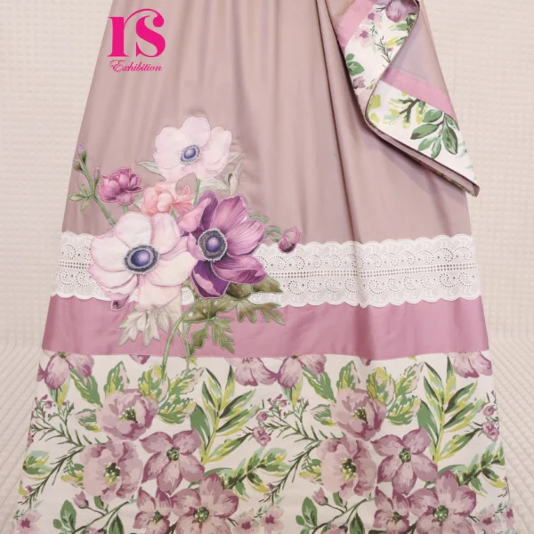 Mauve floral Patch Work Rida