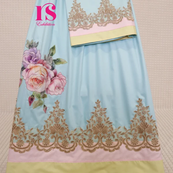 Sky Blue Patch Work Rida