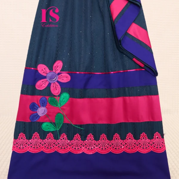 Navy Blue Soft Base Rida With Felt Flower