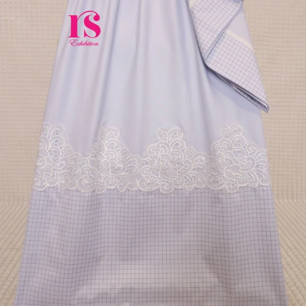 Blue Checkered Panel Casual Rida