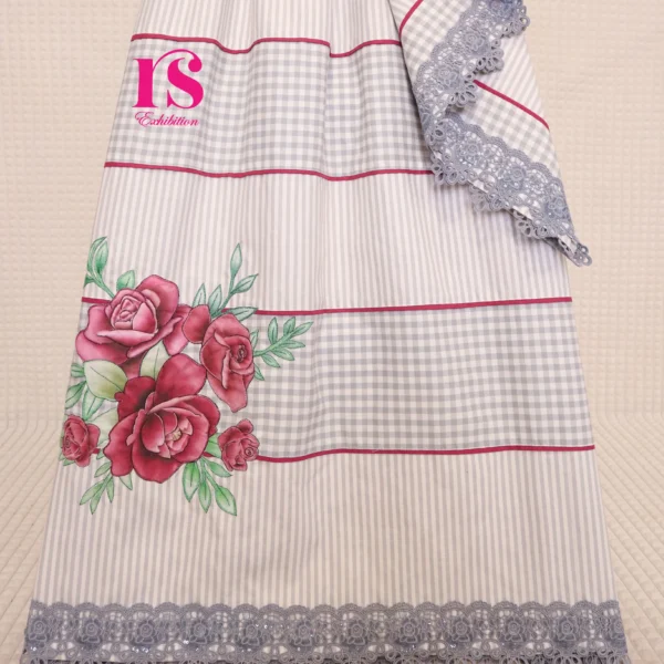 Grey Checks And Lining Pattern Rida
