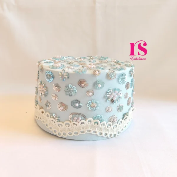 Light Blue Aari Topi