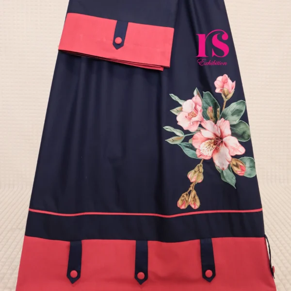 Navy Blue Button Panel Work Rida