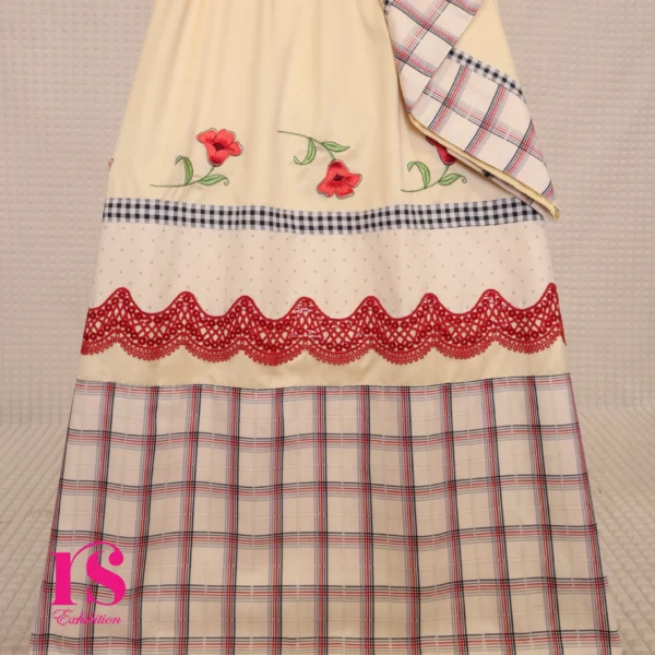 Cream All Over Embroidery Flower Rida