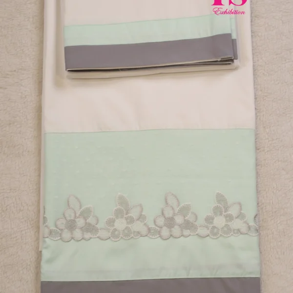 White Base With Nice Net Lace Rida