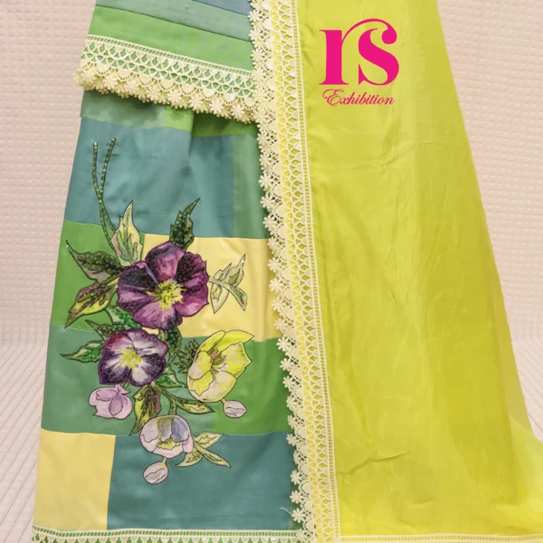 Green Patterend With Patch Work RCJ