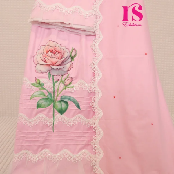 Pink RCJ With Rose Patch Work