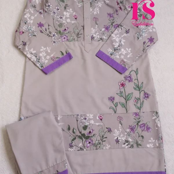 Beige Embroidered Work Jhabla Izaar