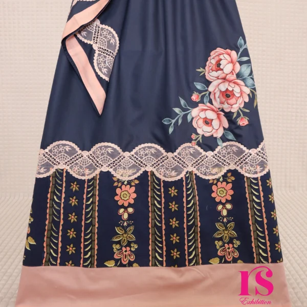 Navy Blue Stunning Patch Work Rida
