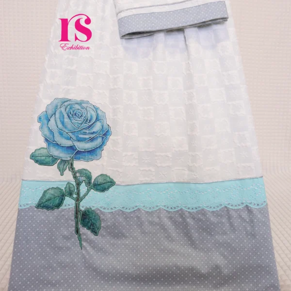 Light Blue Pretty Rose Patch Rida