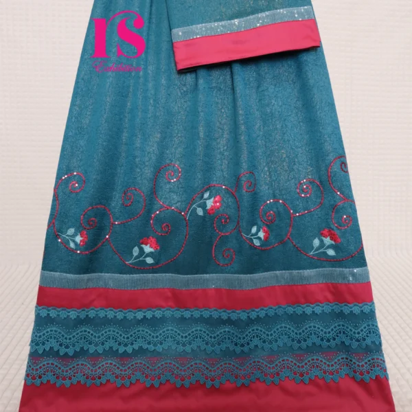 Turquoise Crush Sheen Base With All Round Work