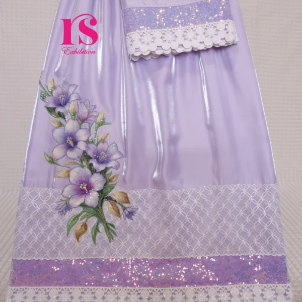 Light Purple Glass Tissue Shiny Base Rida