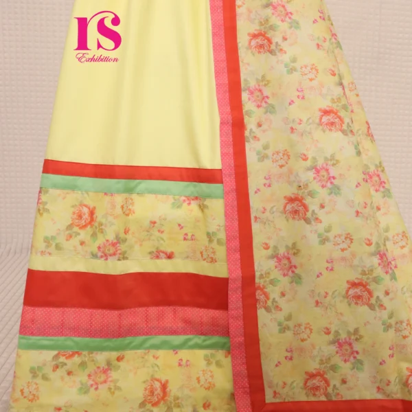 Yellow Base With Printed Dupatta Jori