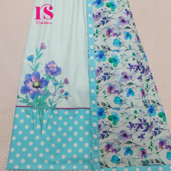 Mint Blue Patch Work Jori