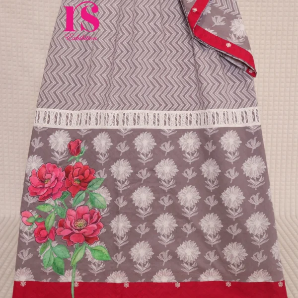 Grey Batik Beautiful Patch Work Rida