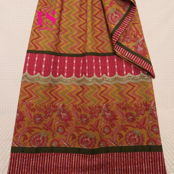 Mustard Chevron Batik Smart Panelling Rida