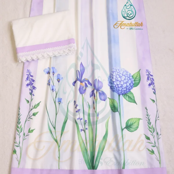 Lilac Floral Kali Pattern Print Rida