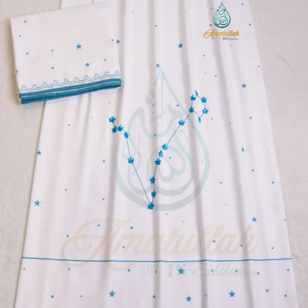 White Zodiac Sign PISCES Print Rida