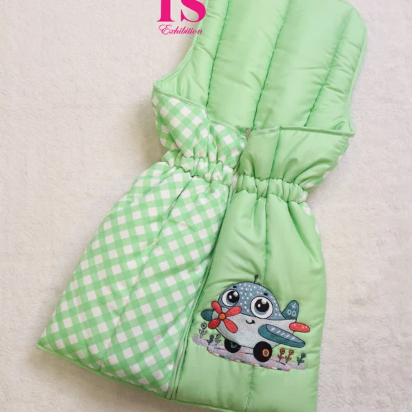 Light Green Cute Airplane Work Godhri