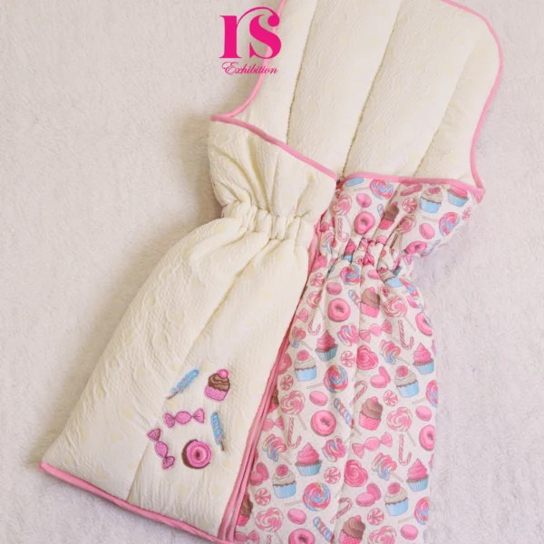 Light Yellow Embossed Base Candy Design Godhri