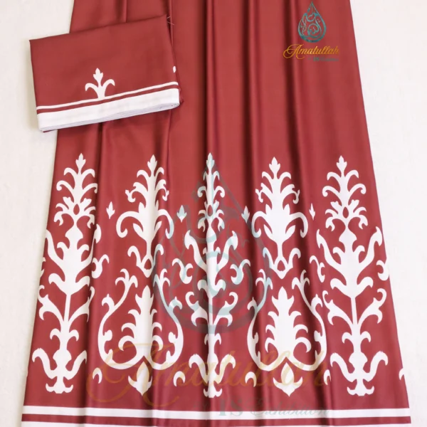 Maroon Bhari IKAT Print Rida