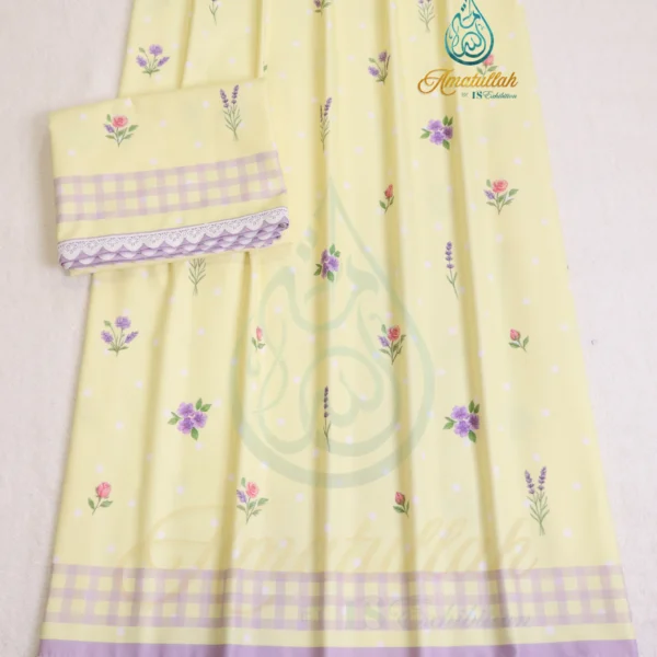 Pastel Yellow LAVENDER Print Rida