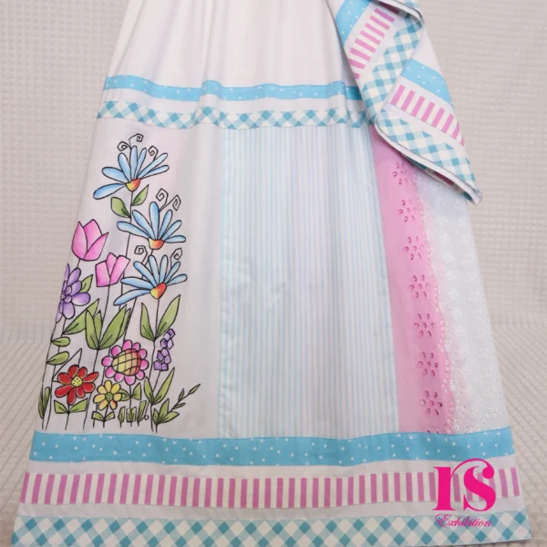 White Pattern Rida With Beautiful Painting Work