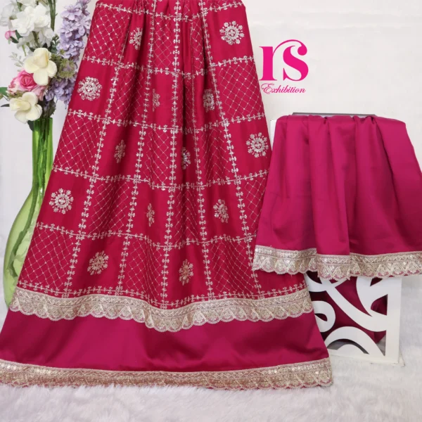 Rani Pink Beautiful Bhari Occasion Wear Rida