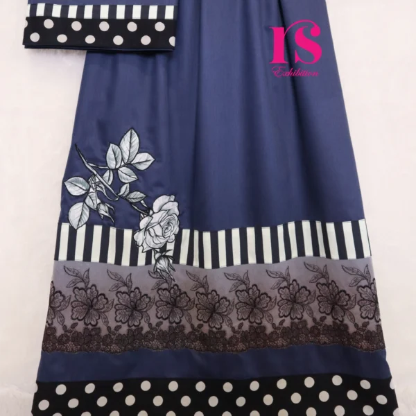 Navy Blue Patch Work Rida