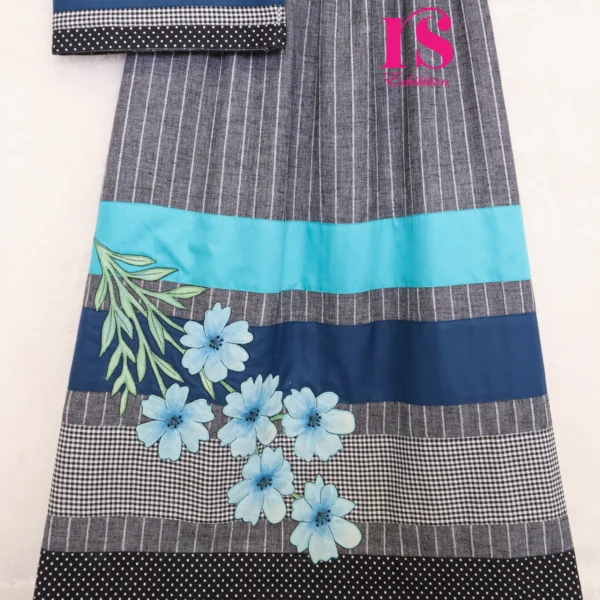 Imported Linen Pretty Falling Patch Work Rida